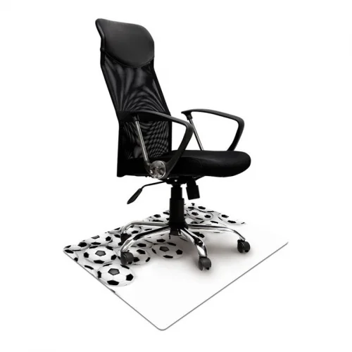 Elastyczna mata ochronna pod krzesło fotel biurowy 80x120cm gr. 2,2mm wzór 049 - PIŁKI NOŻNE