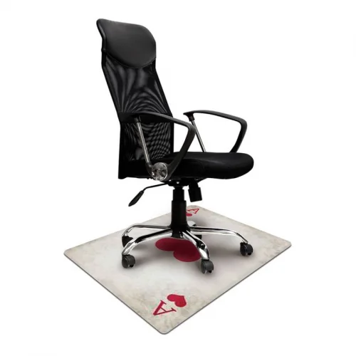 Elastyczna mata podłogowa pod krzesło 80x120cm gr. 2, 2mm z nadrukiem 003 - KARTA AS
