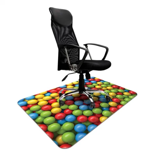 Mata pod krzesło z antypołsizgowym spodem, elastyczna, kolorowe piłeczki