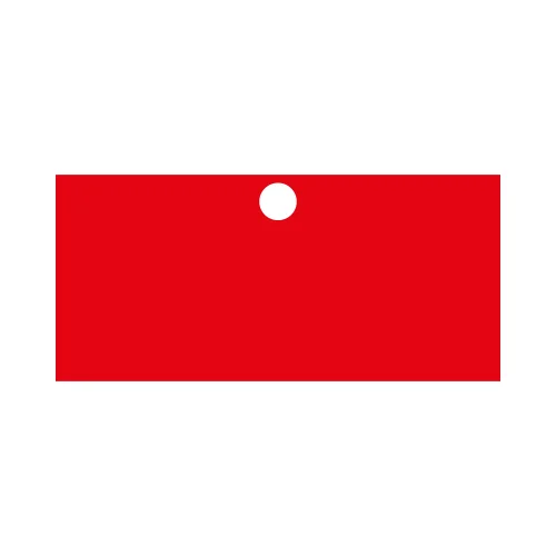 Czerwona elastyczna podkładka z otworem na kable na blat biurka MICKE 1-5x50cm