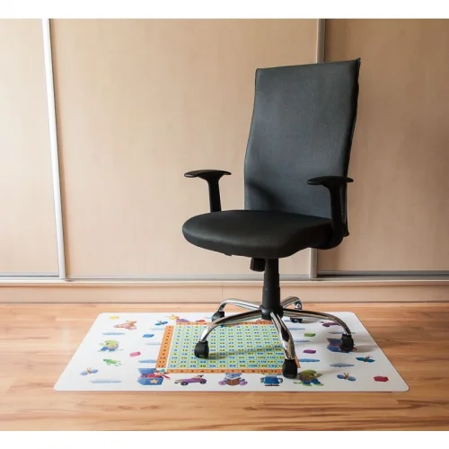 Mata ochronna pod krzesło na kółkach z grafiką 043 - TABLICZKA MNOŻENIA - pod fotel obrotowy - 80x120cm -  gr. 1,3mm