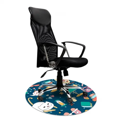 Mata ochronna pod krzesło na kółkach z grafiką 054 - pod fotel obrotowy - okrągła śr.100cm, gr. 1,3mm