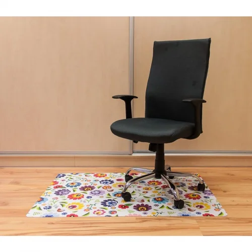 Mata ochronna pod krzesło na kółkach z grafiką 055 - pod fotel obrotowy - 80x120cm -  gr. 1,3mm