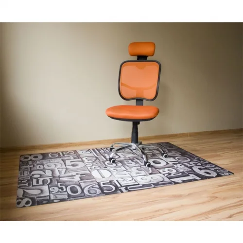 Elastyczna podkładka ochronna pod krzesła 120x180cm gr. 2,2mm ze wzorem 019 - LITERY